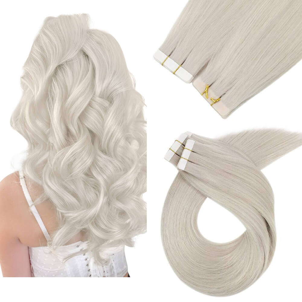 silky straight tape in hair extensions