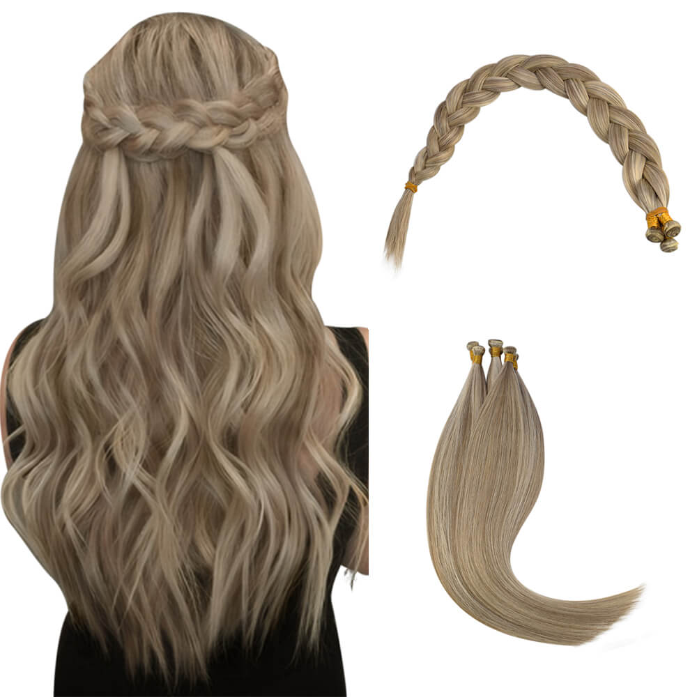 human hair bundles balayage blonde