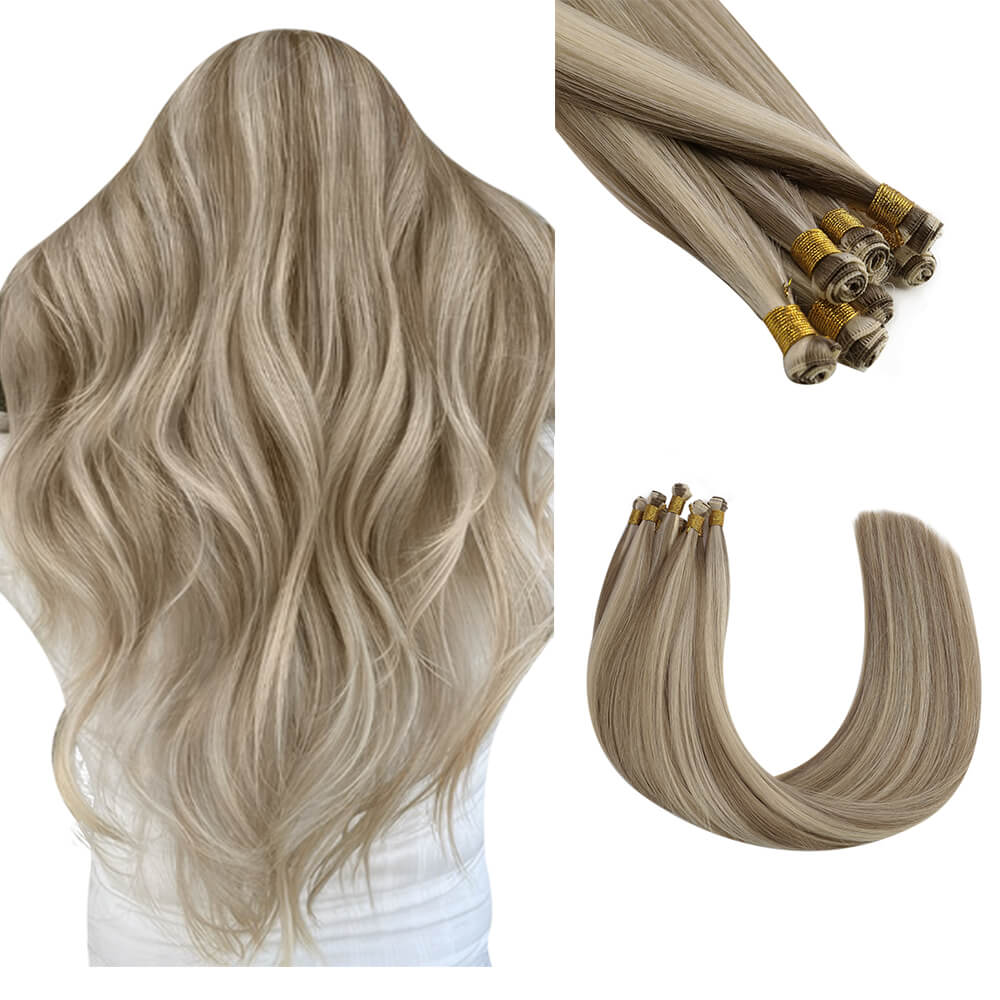 hand tied hair extensions shine and soft hair
