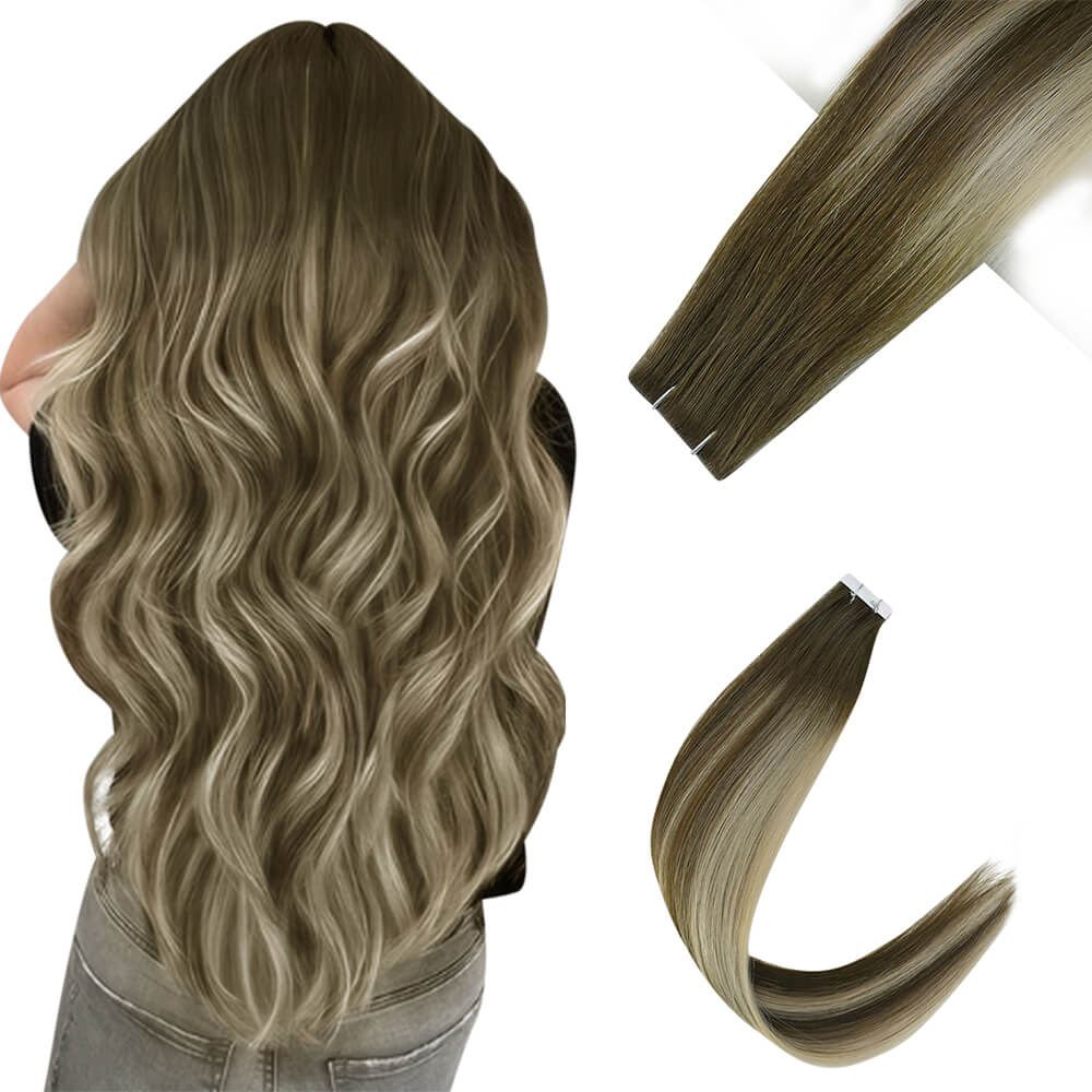 seamless real human hair tape in extensions