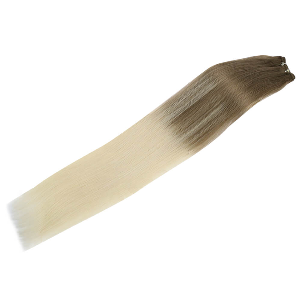 high quality human hair weft pu weft hair