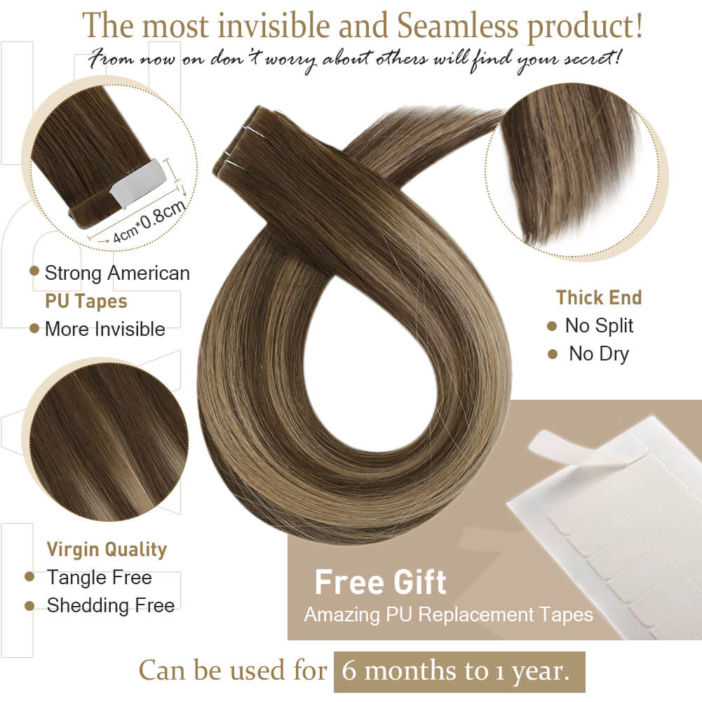 virgin injection tape real human hair extensions