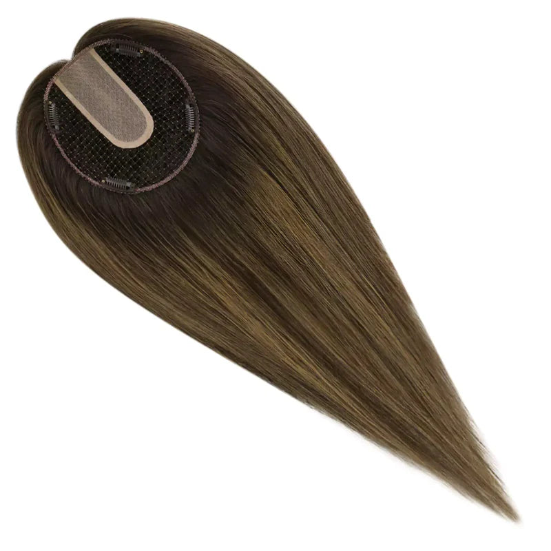 Crown cover virgin fishnet hair topper 6×6