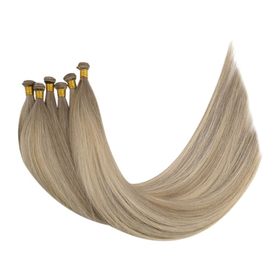 genius weft hair extensions-blonde hair extensions