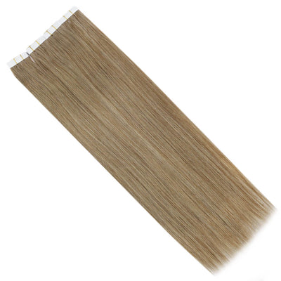 [SALE] Tape in Hair Extensions  Brown Blonde Real Human Virgin Hair Extensions #M6/18