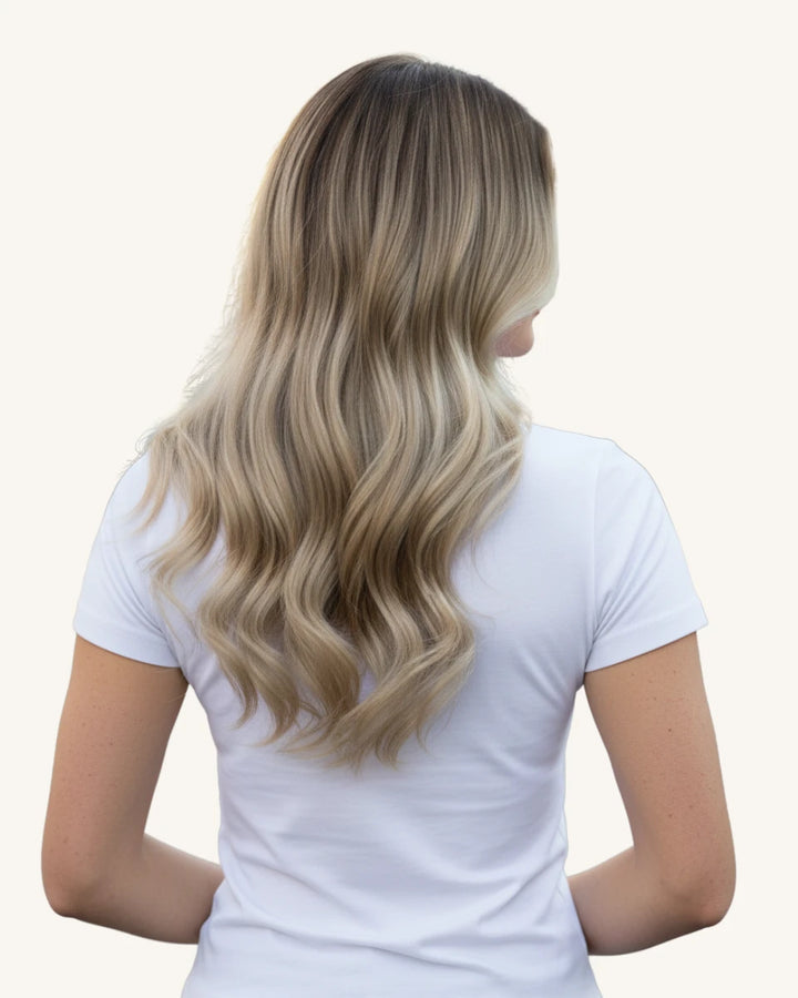 Multi-tone balayage brown blonde clip-in hair