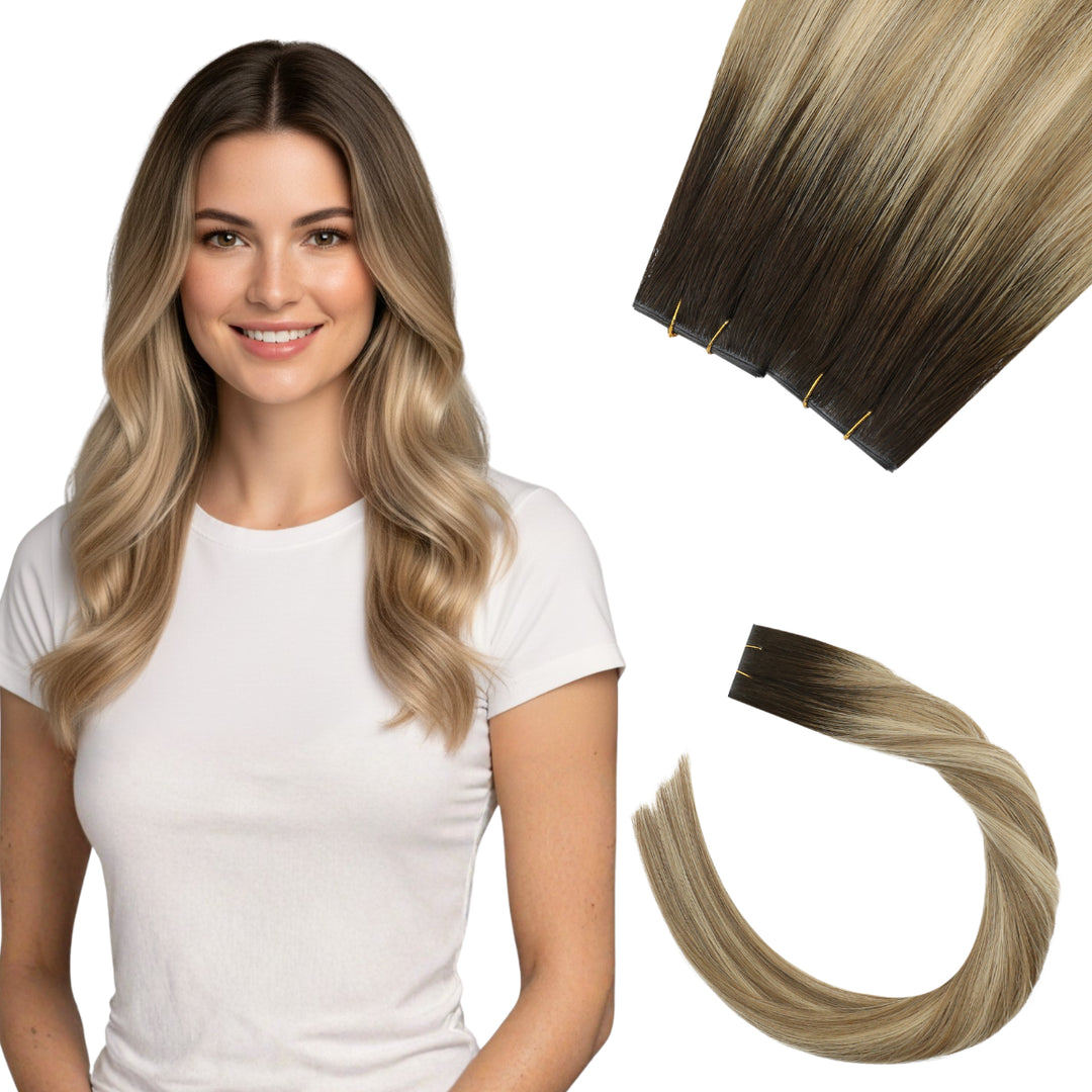 Real human hair weft 