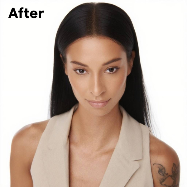 Realistic scalp appearance with 6x6 fishnet topper