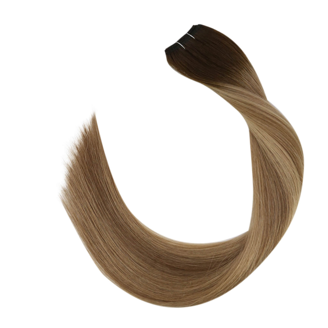balayage hair extensions sew in