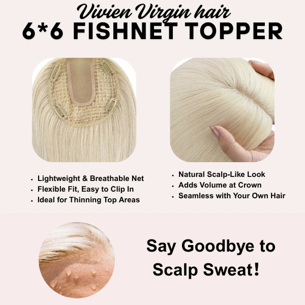 Transparent breathable fishnet base for natural scalp blending