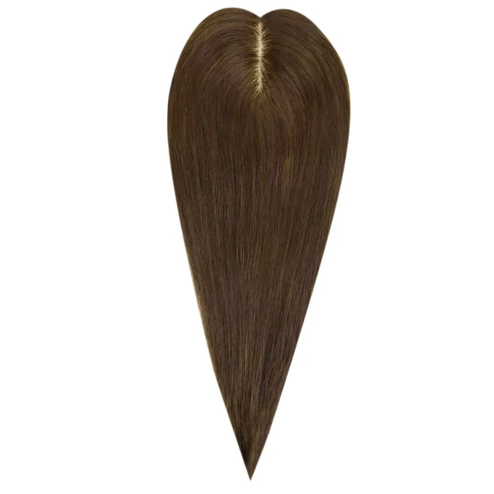 Women’s virgin fishnet hair topper in chocolate brown