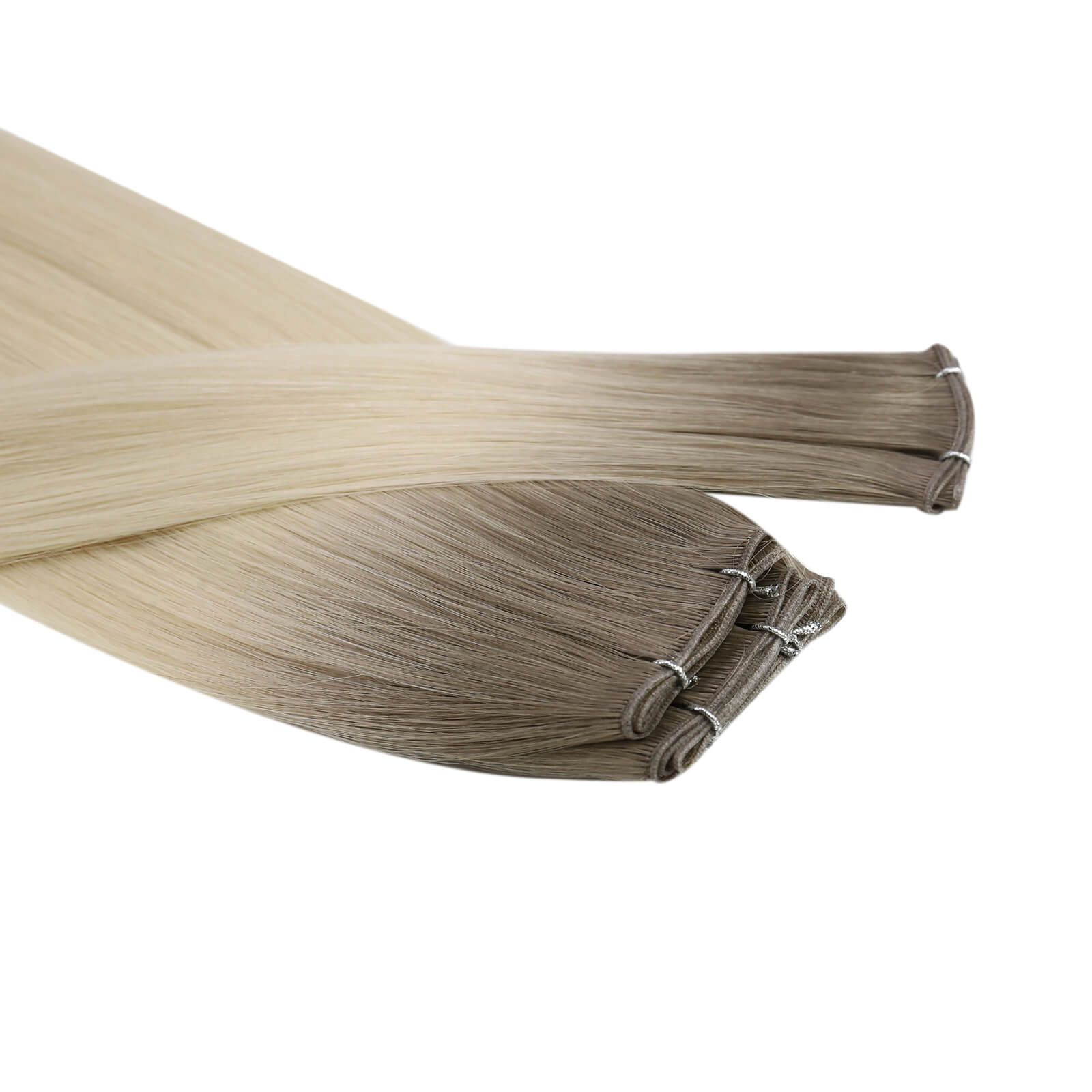 [virgin+]Genius Weft Hair Extensions virgin+ Hair Bundles Human Straight Weave Ombre#R19/T60