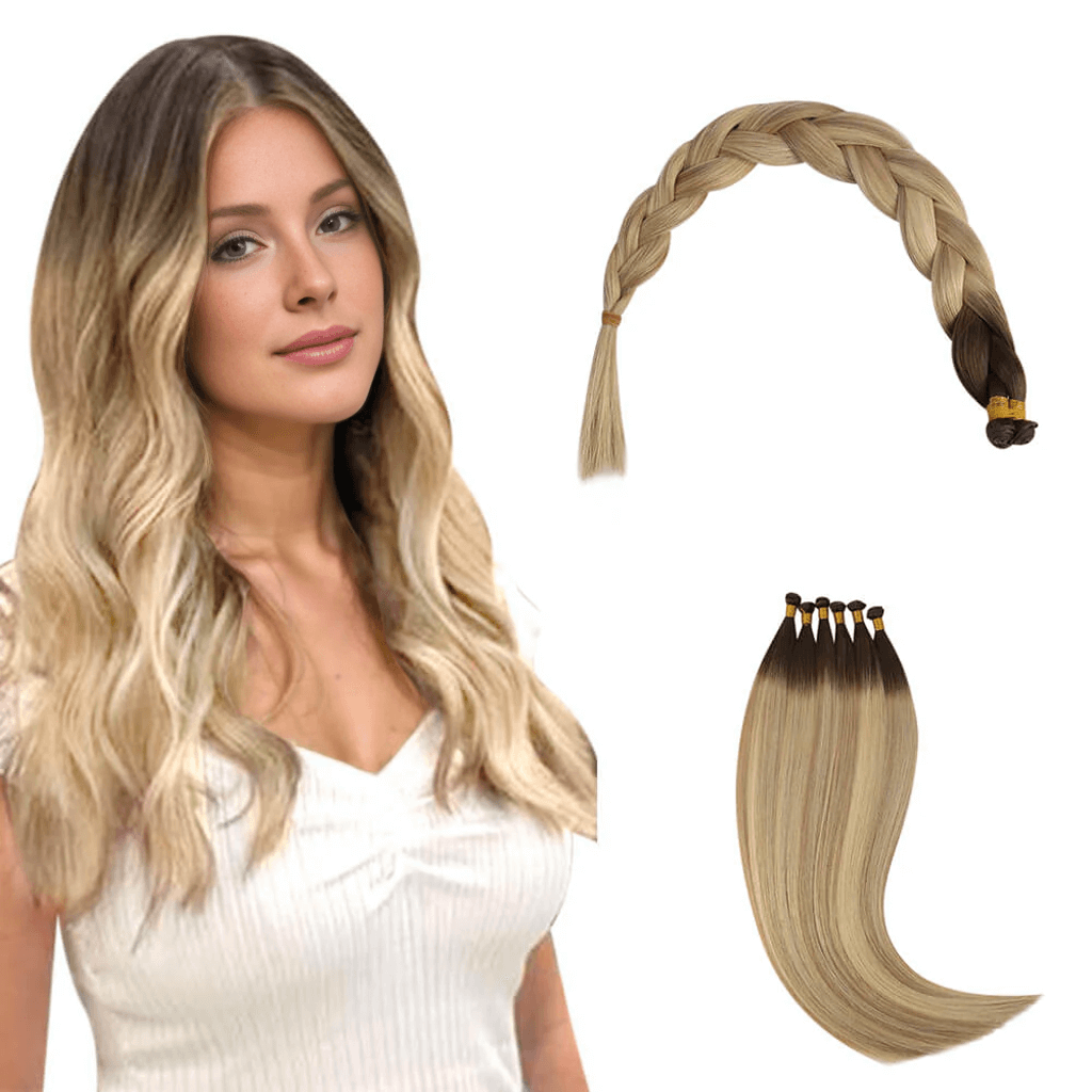 virgin blonde hair wefte-blonde balayage straight hair-platinum blonde balayage-brown and blonde balayage