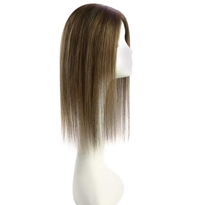 14-inch medium virgin fishnet hair topper