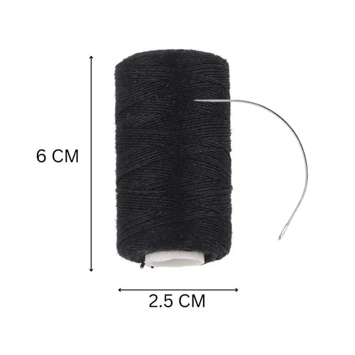 hair extension sewing kit, hair weft thread and needle