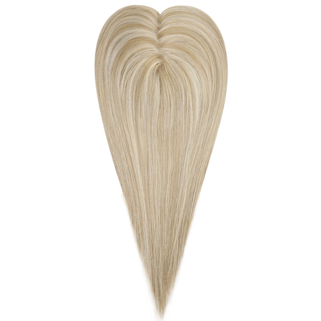 highlight blonde hair human hair topper virgin human hair