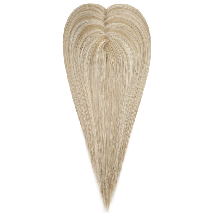 highlight blonde hair human hair topper virgin human hair