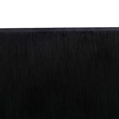 Virgin Weft Hair Extension Invisible Injected Flat Weft With Hole Jet Black #1