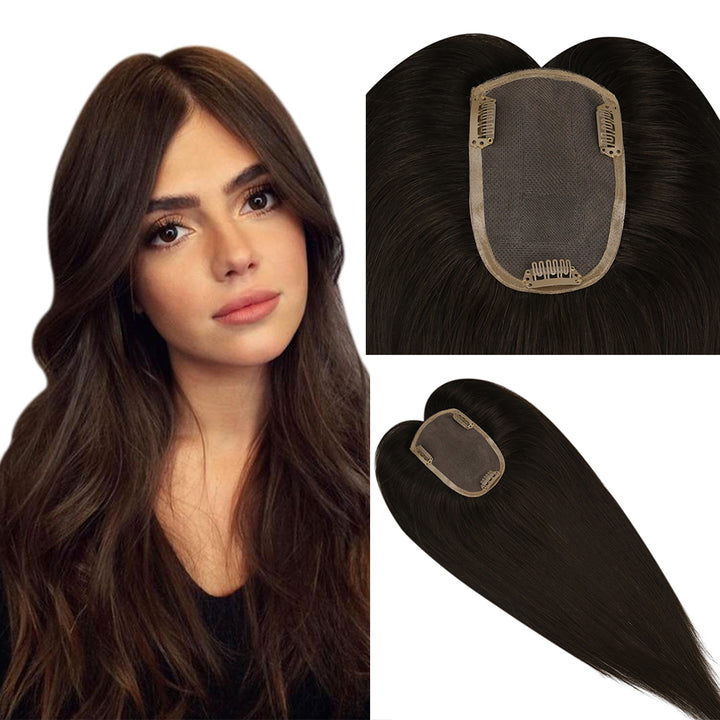 medium hair topper for women balayage