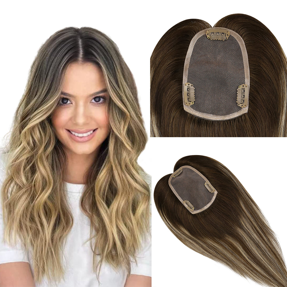 medium hair topper for women balayage