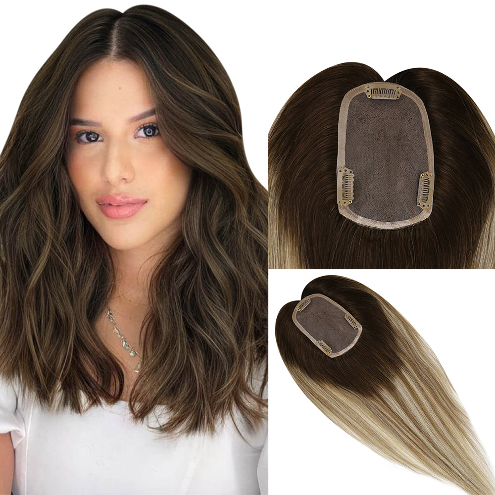 medium hair topper for women balayage