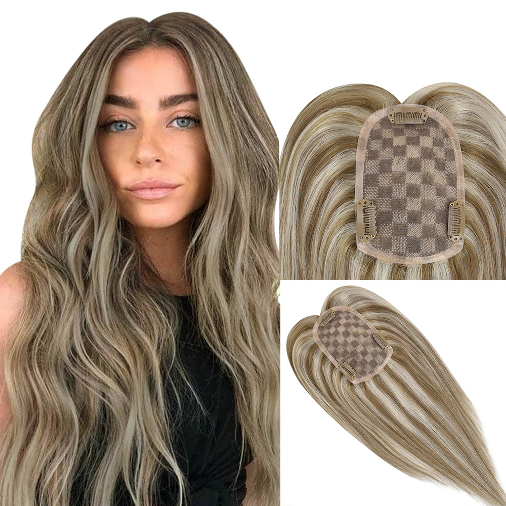 medium hair topper for women balayage