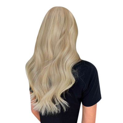 Vivien Quality Real Virgin Hair 100% Human Hair Topper Mono Base Crown Hair Brown Mixed Platinum Blonde #P16/22