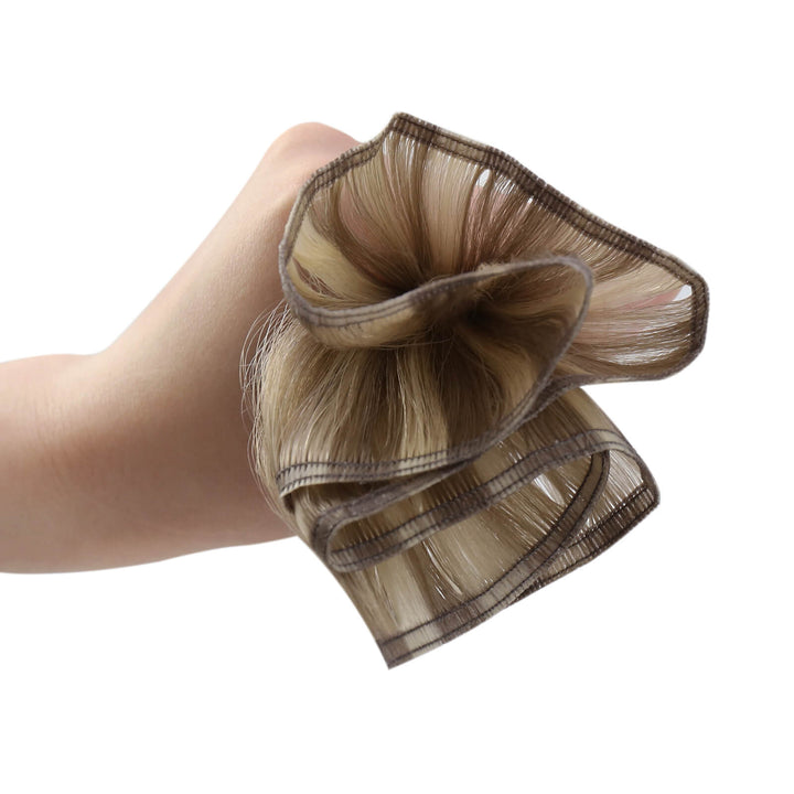 human real virgin hair weft extensions thin hair