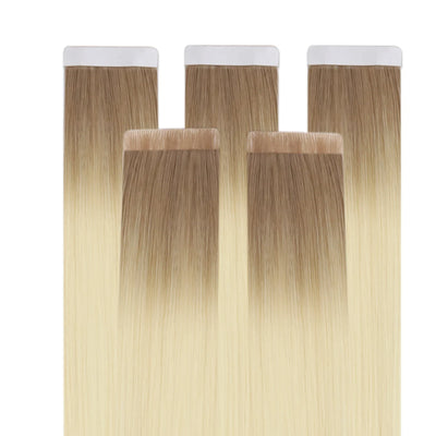 [BUY 2 GET 1]Tape in Hair Extensions Seamless Injection Tape In Hair Balayage Hair #R8/T60