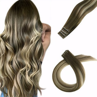 human hair tape in extensions soft hair 