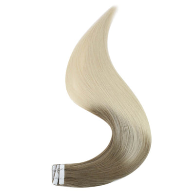 silky straight injection virgin hair tape in wefts