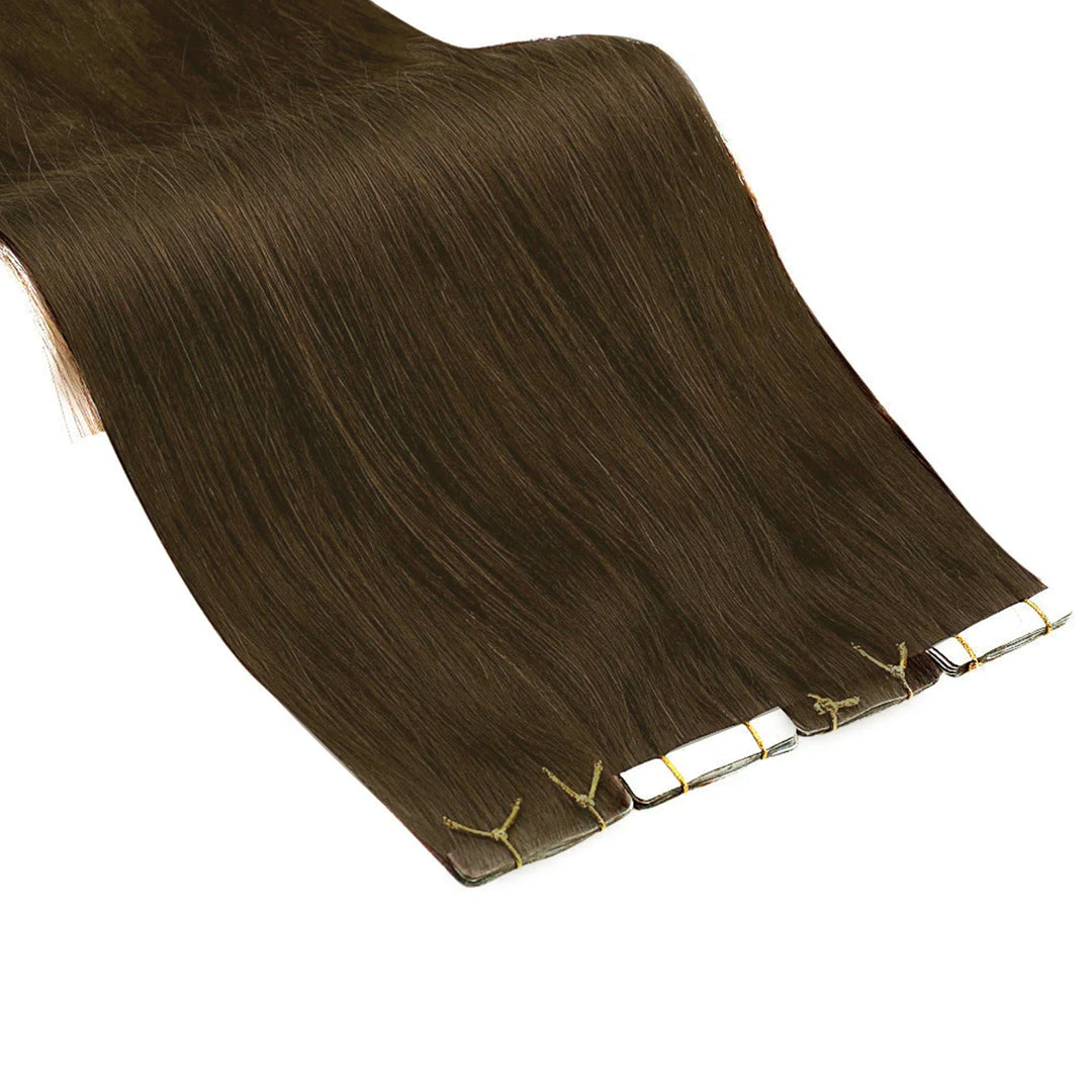 100% real human hair virgin injection tape in hair medium brown