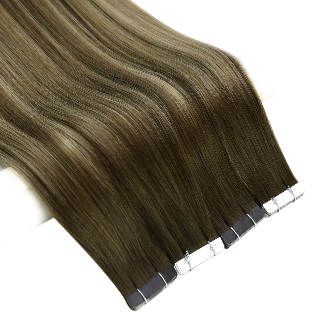 virgin silky staright tape in hair