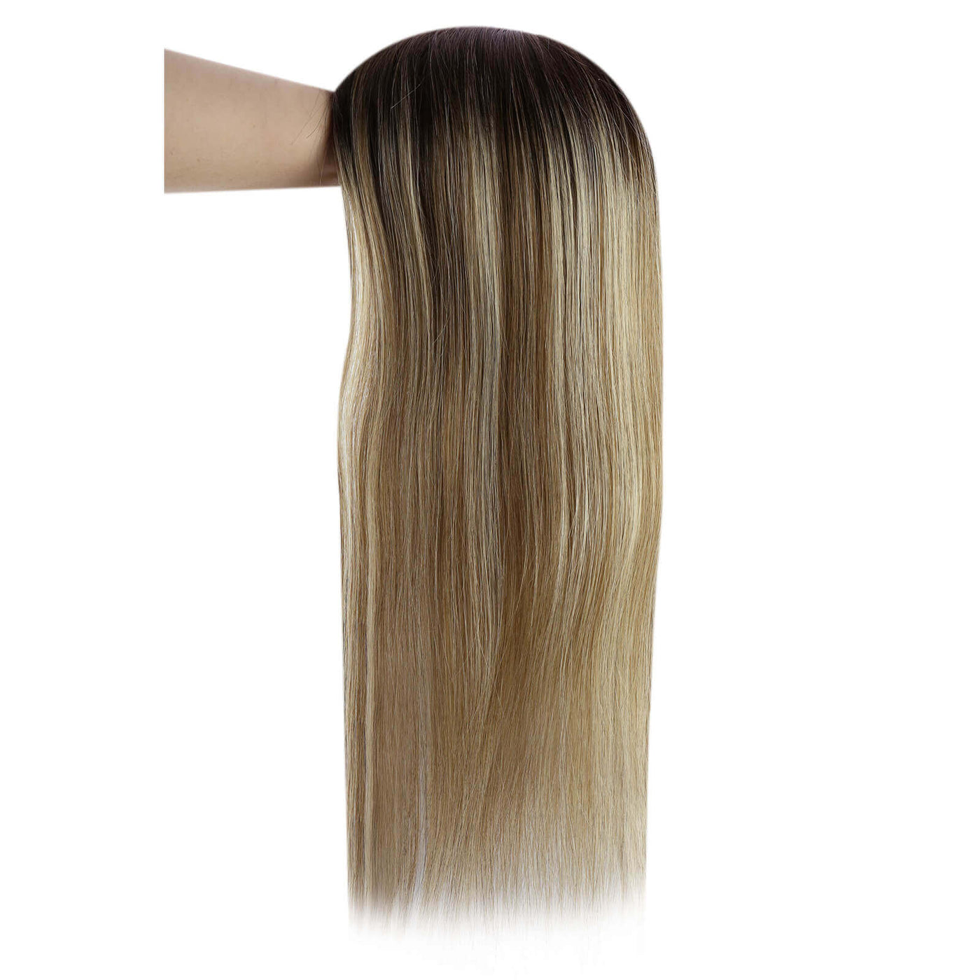virgin hair topper blonde large base