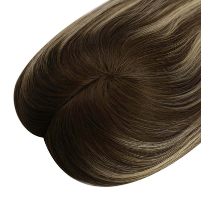 highlight color virgin hair topper