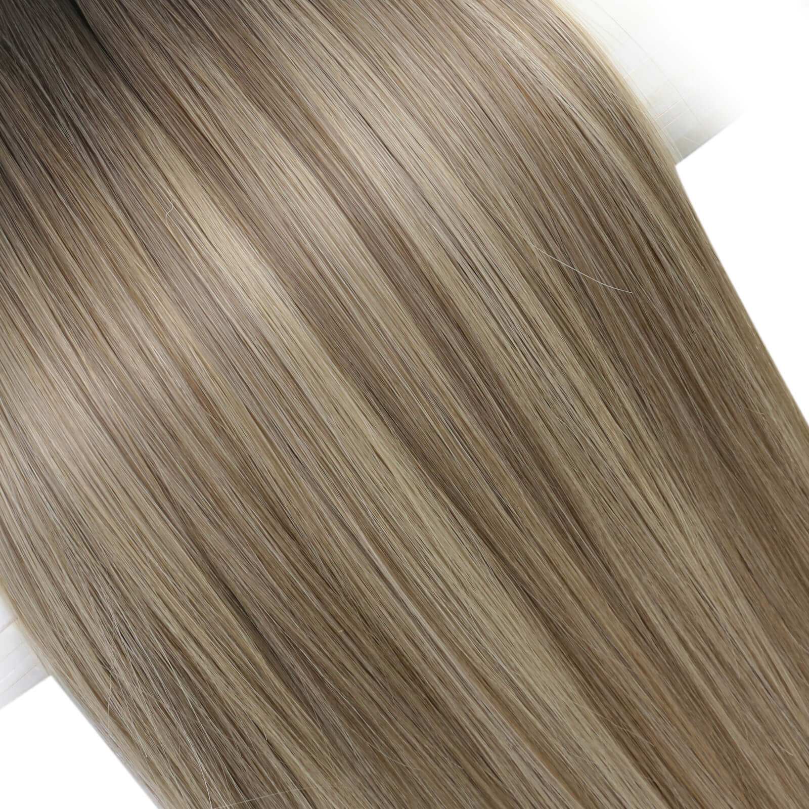 [virgin+]Genius Weft Hair Extensions virgin+ Hair Bundles Human Straight Weave Brown Blonde#5/7/20