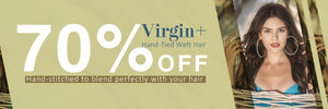 virgin hair hand tied hair weft 
