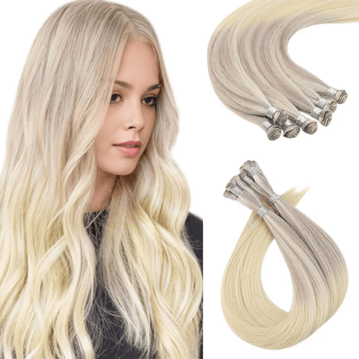 vivien Virgin+ Hand-tied extensions brown with blonde