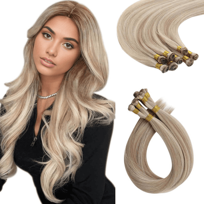 Virgin+ Hand-tied extensions 100& real human hair
