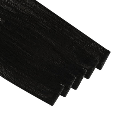 [US Only][Clearance]Jet Black Invisible Seamless Injection 100% Real Virgin Tape in Hair extensions(#1)