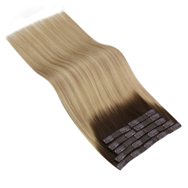 balayage hair clip in hair extensions