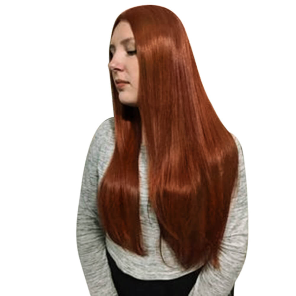 extensions weft human copper hair