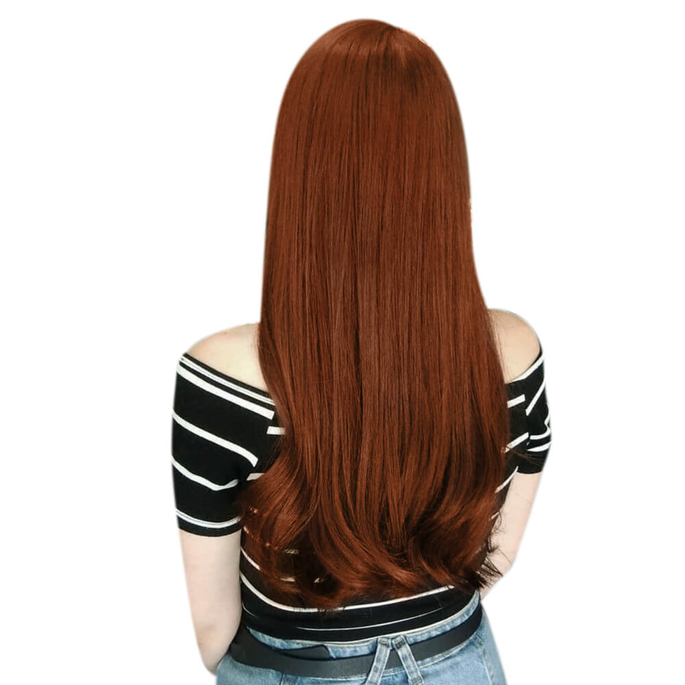 real extensions human copper hair