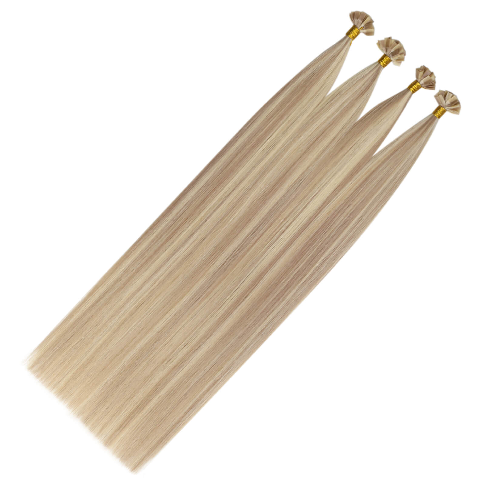 Ktips Color K Tip Hair Extensions Virgin Unprocessed Hair Medium Brown #P18/613 ...