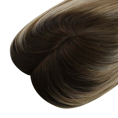 clip on hair topper-real-human-hair