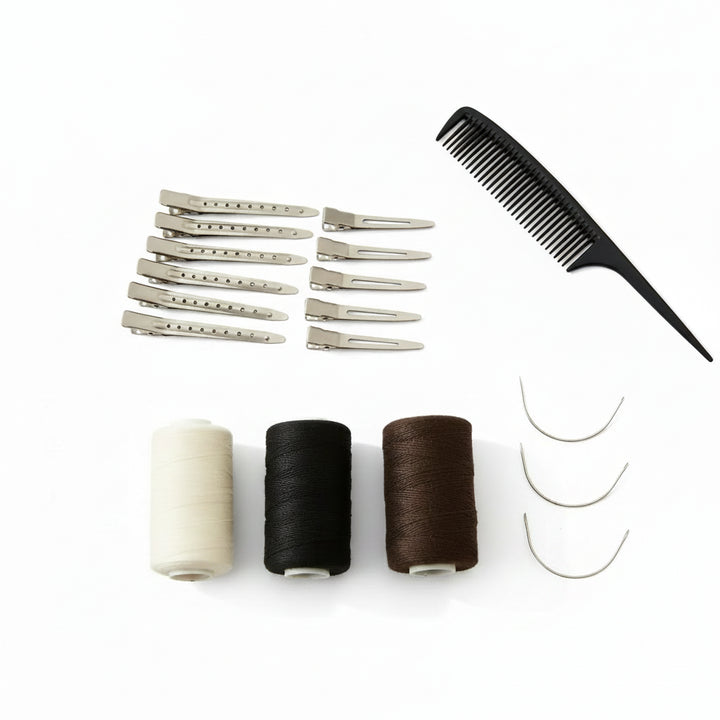 VIVIEN Weft Hair Extension Tool Kit for Sew-In &amp; Micro Ring Installs