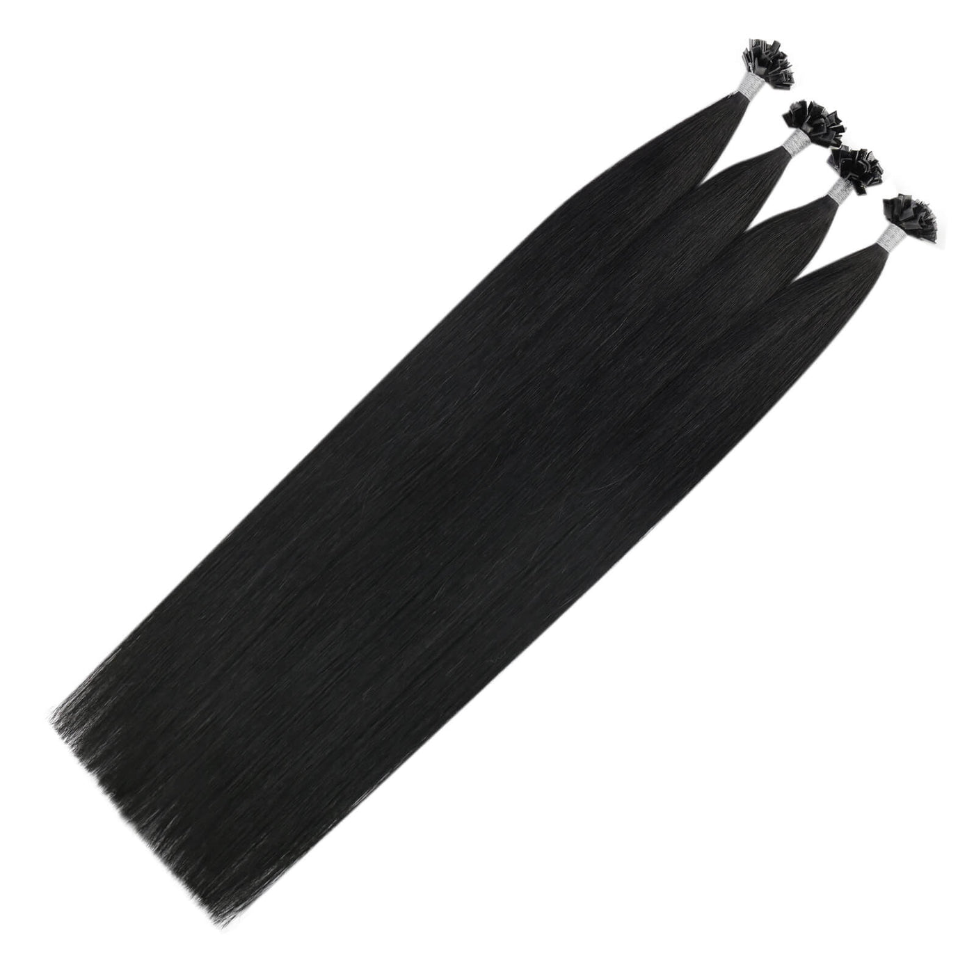 K-Tip Hair Extensions Jet Black Human Virgin Hair Keratin Hair Nail Tip Hair Extensions #1