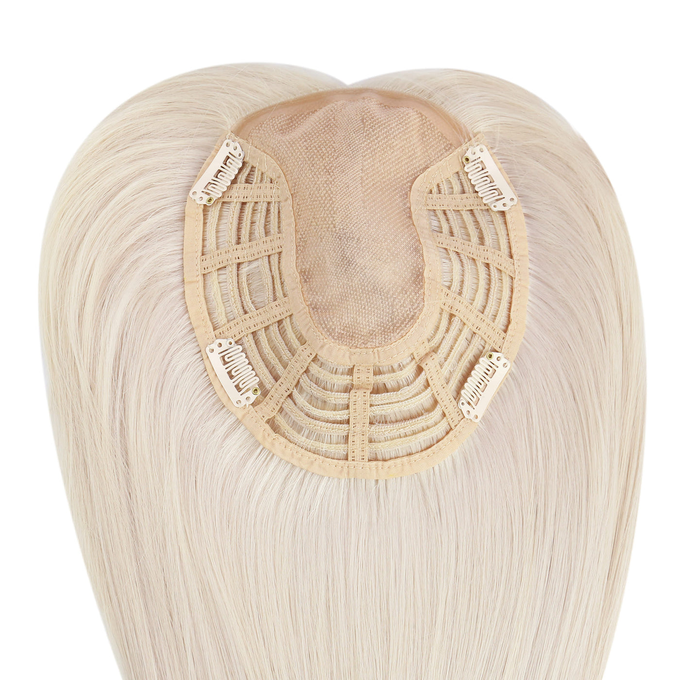 mono base solid color hair topper pieces