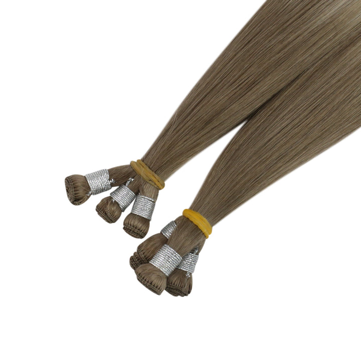 hand tied hair weft