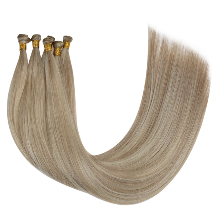 virgin blonde hair extensions-real-human-hair